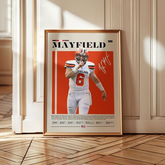Baker Mayfield Poster, Cleveland Browns Print, football Poster, Sports Poster, football Fans, Football Poster, football Wall Art, Sports Bedroom Posters