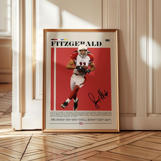 Discover Larry Fitzgerald Poster, Arizonna Cardinals Print, football Poster, Sports Poster, football Fans, Football Poster, football Wall Art, Sports Bedroom Posters