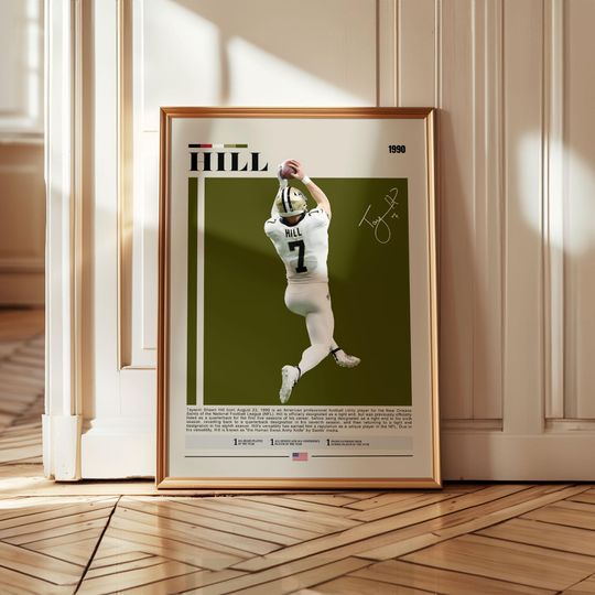 Taysom Hill Poster, New Orleans Saints Print, football Poster, Sports Poster, football Fans, Football Poster, football Wall Art, Sports Bedroom Posters