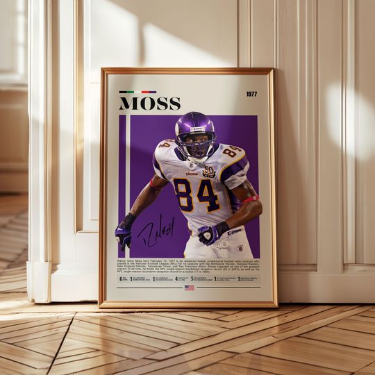 Discover Randy Moss Poster, football Poster, Sports Poster, Modern Sports Art, football Gifts, Super Bowl Poster, American Football Poster
