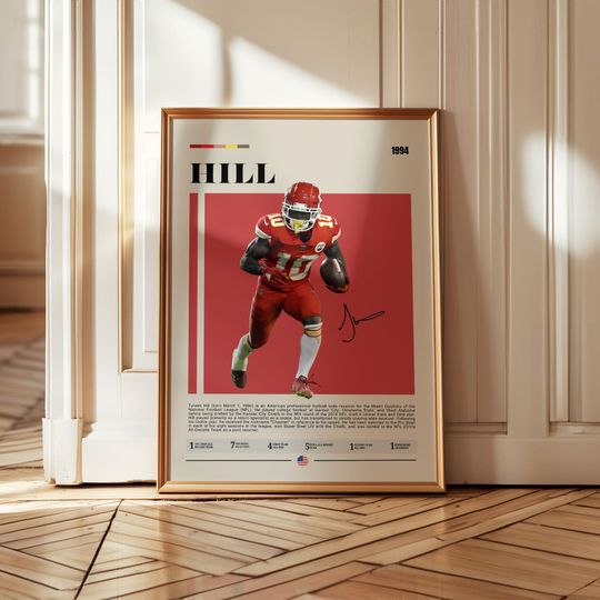 Tyreek Hill Poster, Miami Dolphins Poster, Sports Poster, football Poster, football Fans, Football Poster, football Wall Art, Sports Bedroom Posters