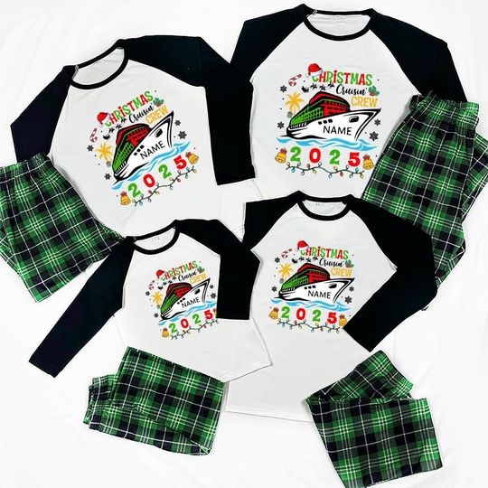 Discover Personalized Christmas Cruise 2025 Pajamas, Custom Christmas Vacation Pajamas, Matching Family Vacation PJs, Cruise Vacation 2025 Outfits