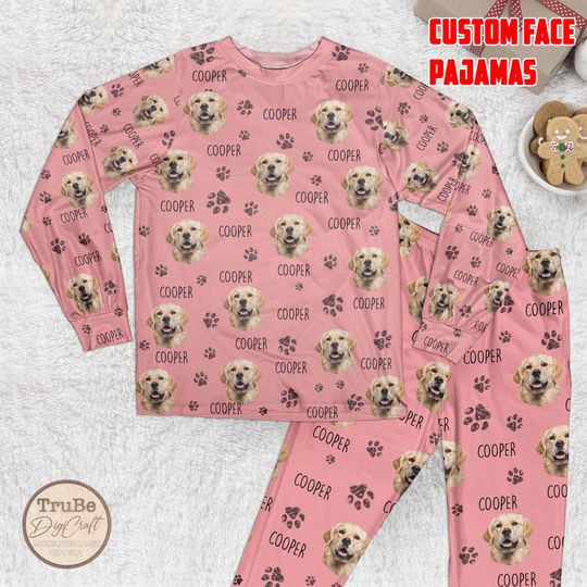 Discover Personalized Pet Face Pajama Set: Custom Photo Apparel