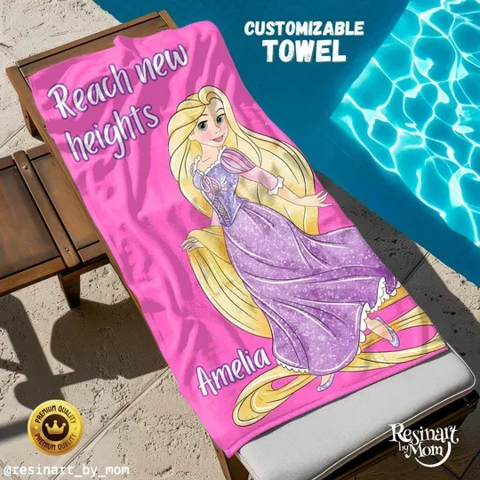 Discover Rapunzel Beach Towel, Beach Towel Gift, Summer Towel