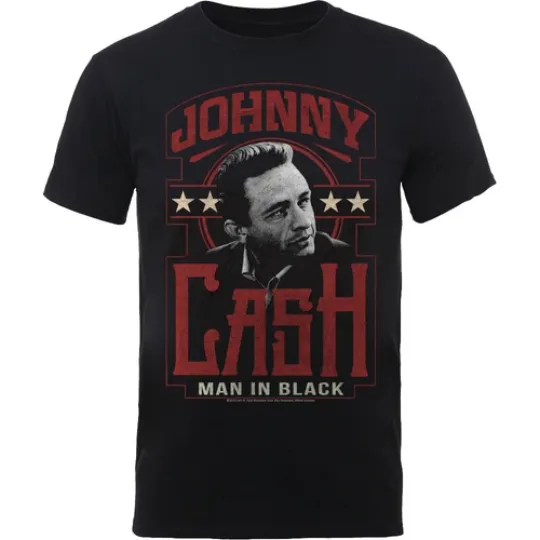 Discover Johnny Cash Man in Black 3D T-Shirt Men Clothing