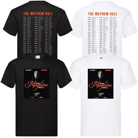 Discover Ld ga The Mayhem Ball T-Shirt 2025 World Tour Concert Tee UK Dates