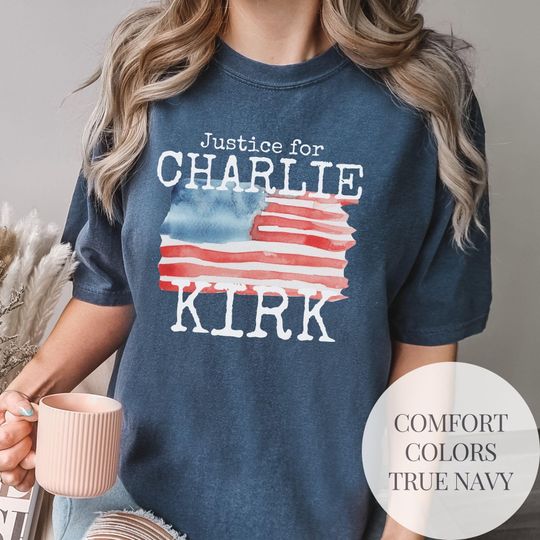 Discover Justice For Charlie Kirk T-Shirt Conservative Graphic Tee Political Statement Unisex Casual Wear