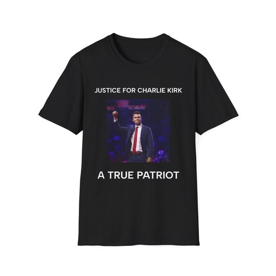 Justice for Charlie Kirk T-Shirt, Memorial, Rest in Peace