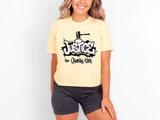 Discover Comfort Colors Justice for Charlie Kirk Shirt, Facts dont care about your feelings, Graphic Tee, Bold Graffiti Court Design, RIP CHARLIE