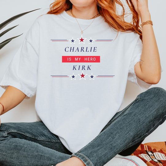 Discover Charlie Kirk is my Hero Shirt, Charlie Kirk Sweatshirt, Make America Great Again, Donald Trump, Pray for Charlie Kirk Shirt