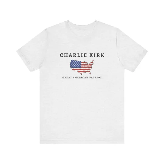 Discover Charlie Kirk Tribute Shirt, Great American Patriot Top, RIP Charlie Kirk Shirt