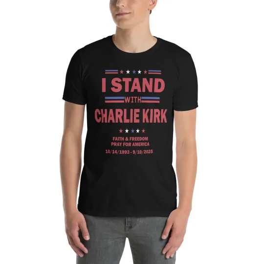 Discover I Stand With Charlie Kirk Shirt, RIP Charlie Kirk Shirt, Charlie Kirk Tee