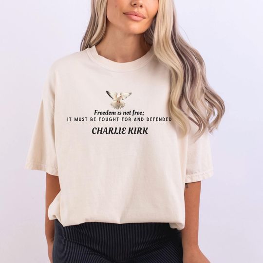 Discover Pray for Charlie Kirk T-Shirt, Freedom Quote T-Shirt, Patriotic American Tee, Motivational Shirt, Patriot Apparel, Gift for Activists