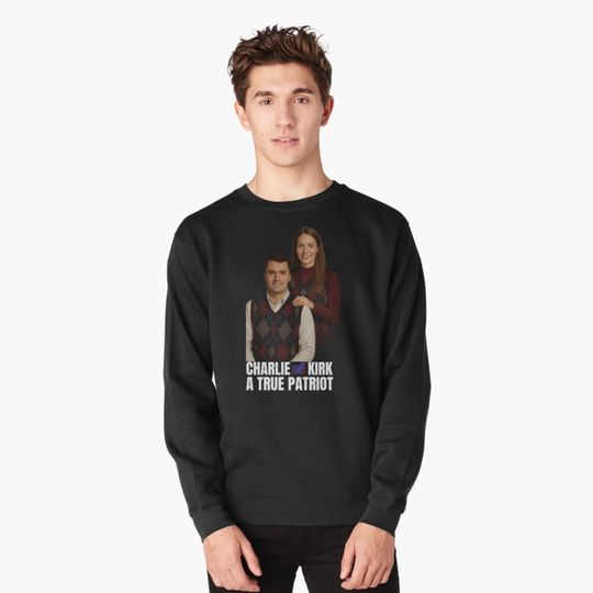 Discover Charlie Kirk And His Wife Erika Lane Frantzve A True Patriot Pullover Sweatshirt