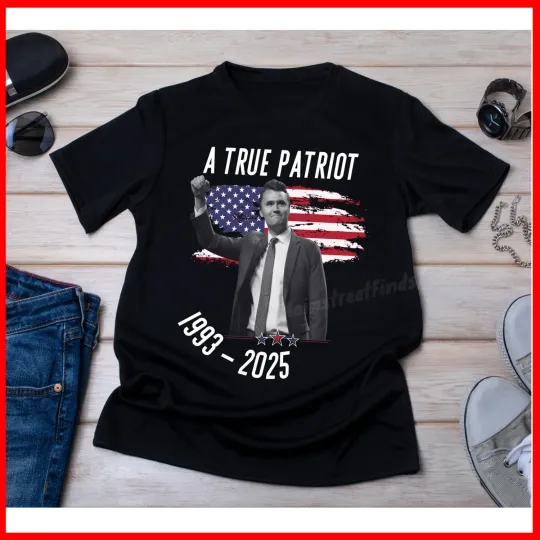 Discover HOT Charlie Kirk Shirts, A True Patriot T-shirt Saying RIP Memorial