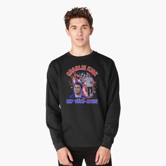 Discover Rest In Peace Charlie Kirk 1993 - 2025 Pullover Sweatshirt