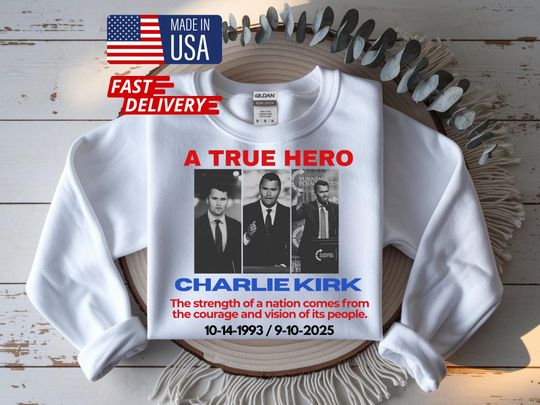 A True Hero Charlie Kirk Shirt, Patriotic Free Speech Graphic Tee, Free Speech Support, Vintage College Political Shirt, Stand With Charlie