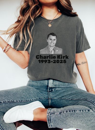 Discover Charlie Kirk 1993-2025 T-shirt, Pray for Charlie Shirt, Justice Shirt, Activist Charlie Kirk Assassination Shirt
