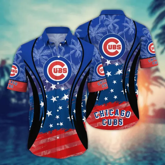 Chicago Cubs All-Star Patriot Hawaiian Shirt Unisex Summer Aloha