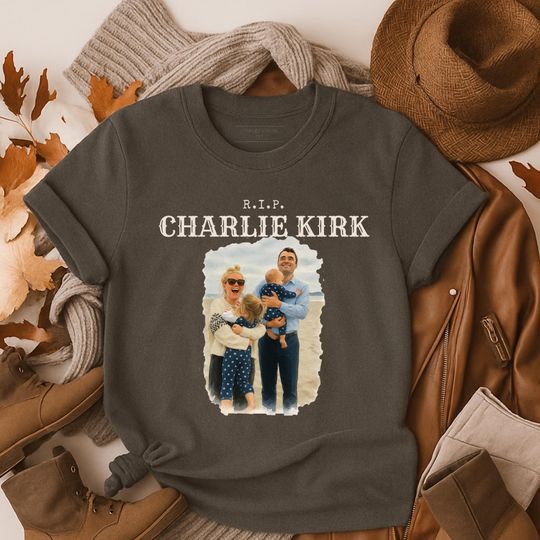 Discover Rest in Peace Charlie Kirk T-Shirt, Memorial Shirt, RIP Charlie