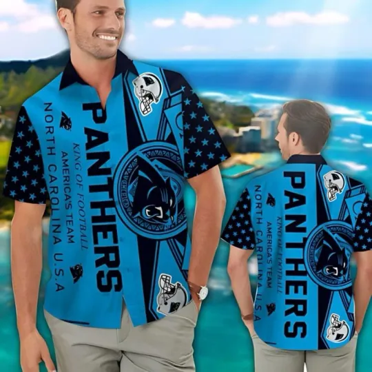 Carolina Panthers Coastal Pride Hawaiian Shirt Unisex Summer Aloha