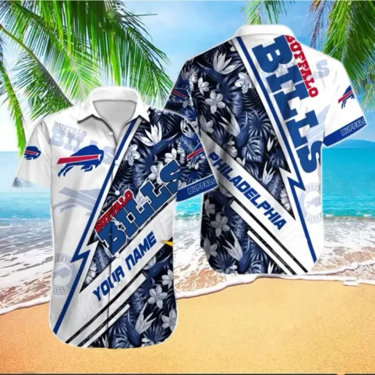 Custom Buffalo Bills Philadelphia Stripe Hawaiian Shirt Unisex Aloha Summer