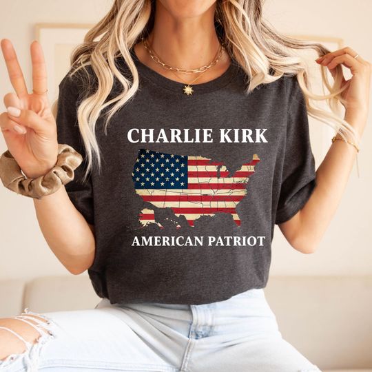 Discover Charlie Kirk Shirt, A True Patriot Shirt, Christian Shirt, Faith Based, Activist Shirt, Republican Shirt, American Patriotic,Political Shirt