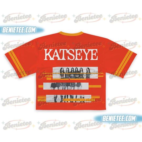 Discover Katseye Kpop Football Jersey Crop top, Fan Inspired Katseye Band Tee, Graphic Kpop Shirt