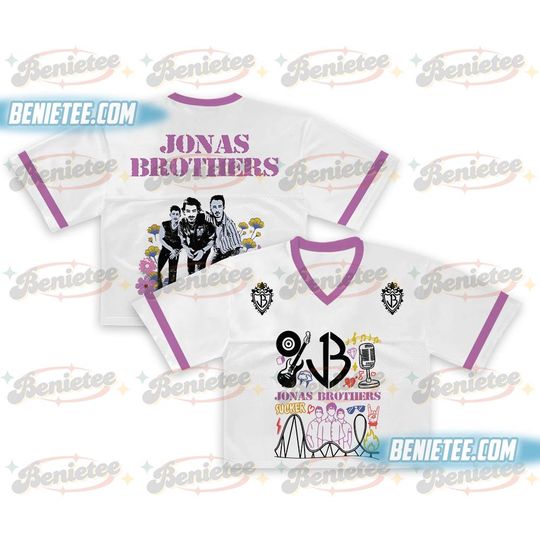 Jonas Brothers Crop Top Footbal Jersey, JONAS20 Greetings From Your Hometown Jersey, Albums 20th Anniversary Of Jonas Tee, Jonas Brother