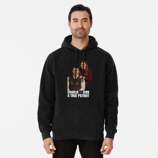 Discover Charlie Kirk And His Wife Erika Lane Frantzve A True Patriot Pullover Hoodie