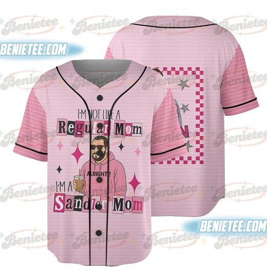 Funny I'm not a regular Mom I'm a Sandler Mom Baseball Jersey, Adam Sandler Funny Jersey, Adam Sandler Fan Gift, Gift for Mom, Actors Tshirt