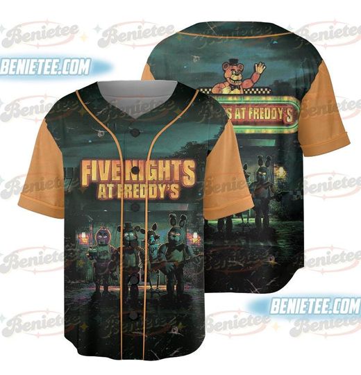 Retro Style Five Nights At Freddy's Vintage Baseball Jersey, FNAF T-Shirt, Gift For Women and Man Jersey