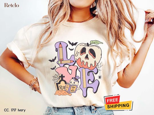 Discover Halloween Ghost Shirt, Halloween Teacher Cute Shirt, Halloween Women's Shirt, Spooky Season Shirt, Trick or Treat Pumpkin Tee