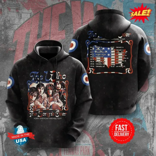 The Who Band 3D Graphic Hoodie Rock Music Pullover