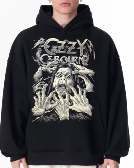 Ozzy Osbourne Rock Band Men's Black Hoodie