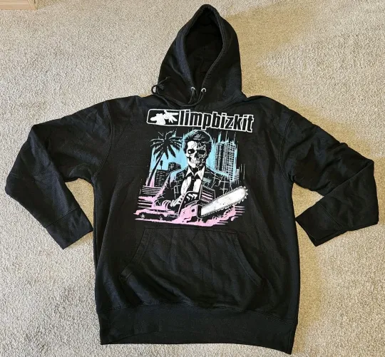 Limp Bizkit Loserville UK Tour 2025 Band Hoodie Mens Large