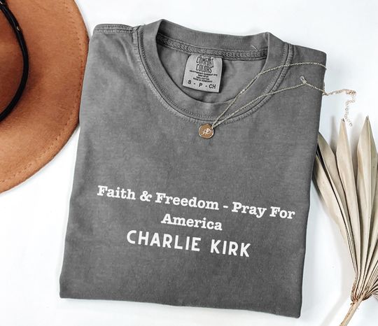 Discover Faith&Freedom Pray for America Shirt,Charlie Kirk Shirt,Support Tee,Christian Shirt, Faith Based Unisex Tee,Human Rights ShirtActivist Shirt
