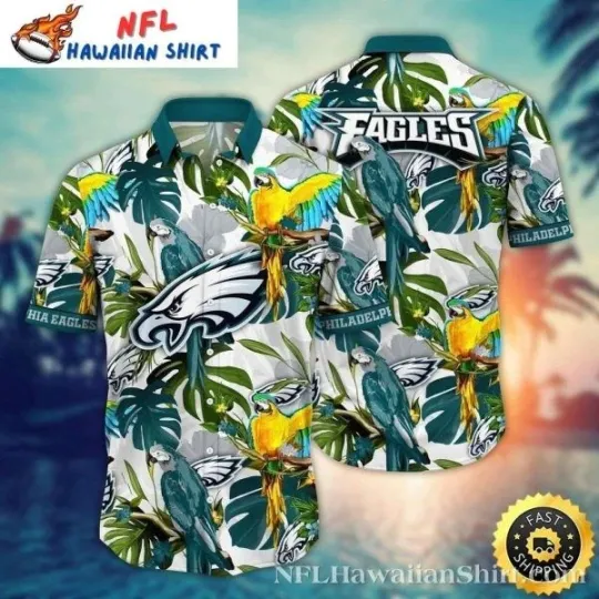 Discover Philadelphia Eagles In Paradise Tropical Aloha Hawaiian Shirt
