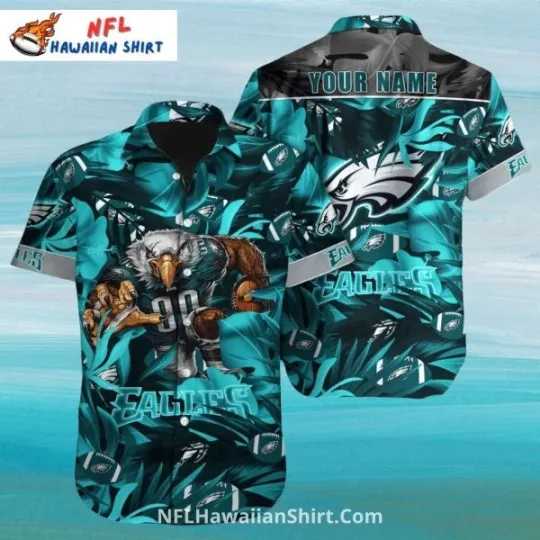 Discover Philadelphia Eagles Aloha Shirt Tropical Leaves And Football Hawaiian Shirt
