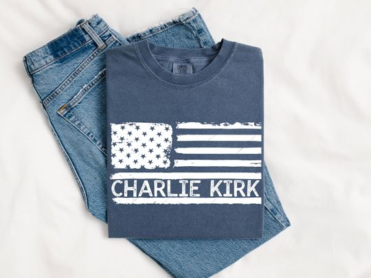 Discover Comfort Colors American Patriot Shirt, Charlie Kirk Memorial Shirt, Patriotic Charlie Kirk Shirt, Faith-Based Tee, Political Activist Shirt