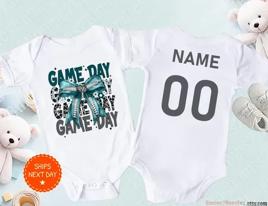 Discover Personalized Eagles Baby Sleepsuit, Gift for Football Fan