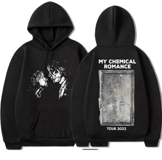 Vintage Rock Band My Chemical Romance Tour Double-Sided Hoodie
