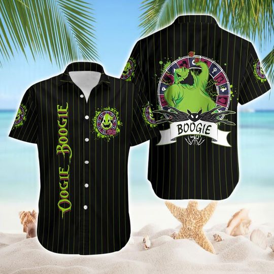 Oogie Boogie Hawaiian Shirt, Nightmare Before Hawaiian Shirt, Disneyland Halloween, Halloween Characters Hawaiian Shirt, Summer Beach Trip