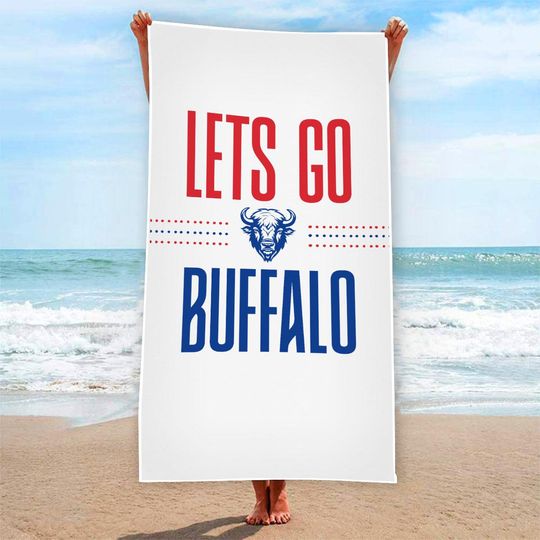 Bills Football Towel, Sports Team Beach Towel, Football Fan Gift, Game Day Pool Towel
