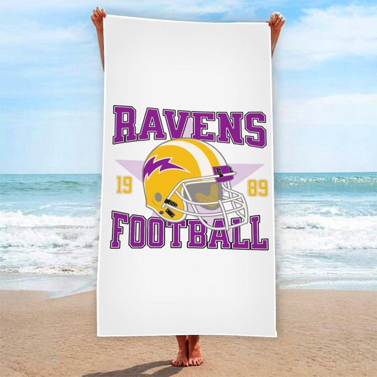 Discover Ravens Football Towel, Sports Team Beach Towel, Football Fan Gift, Game Day Pool Towel, Sports Towel