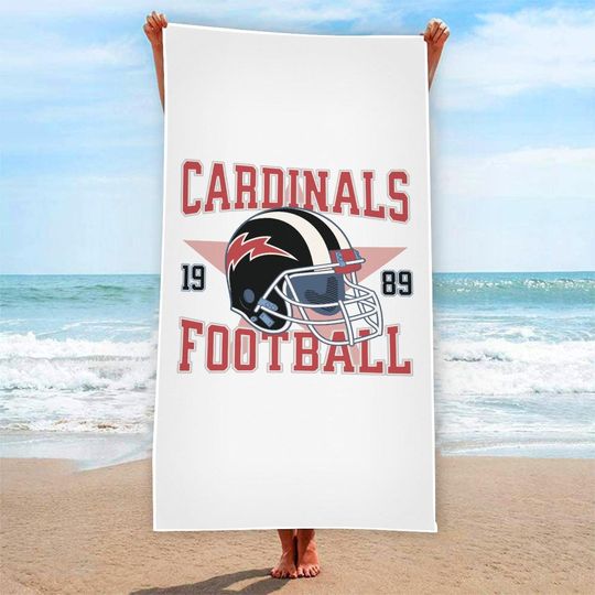 Discover Cardinals Football Towel, Sports Team Beach Towel, Football Fan Gift, Game Day Pool Towel, Sports Towel