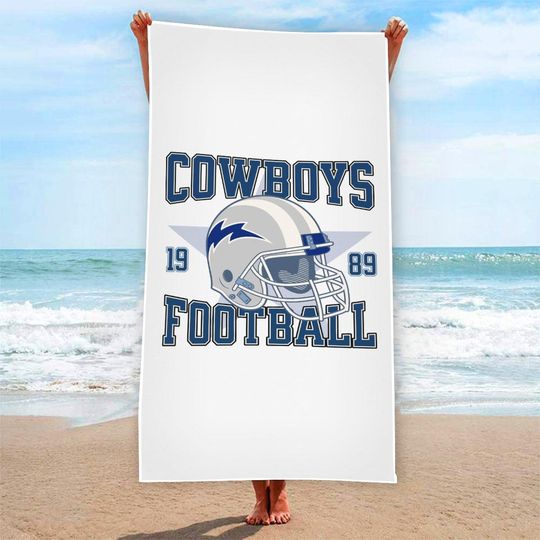 Cowboys Football Towel, Sports Team Beach Towel, Football Fan Gift, Game Day Pool Towel, Sports Towel