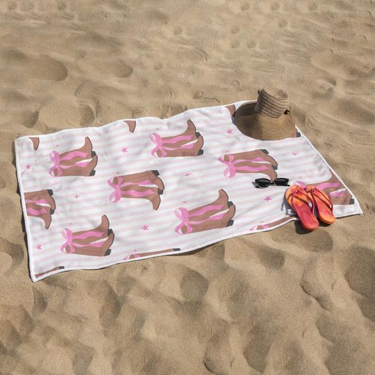Western Cowgirl Bachelorette Beach Towel, Bride Or Bridesmaid Pool Towel, Rodeo Party Gift