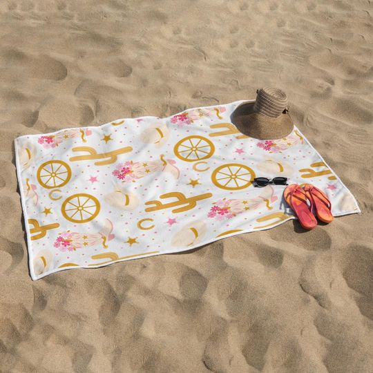 Discover Desert Cowgirl Bachelorette Beach Towel, Vowgirl Bride Or Bridesmaid Pool Towel, Western Bach Party