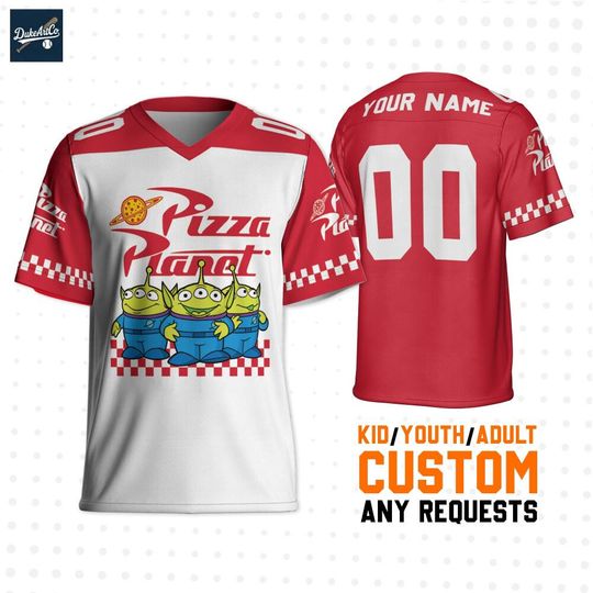 Discover Personalize Disney Toy Story Pizza Planet, Custom Disney Toy Story Baseball Jersey, Disney Baseball Team Outfit, Toy Story Jersey Gift